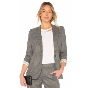 Anine Bing Gray Pinstripe Blazer